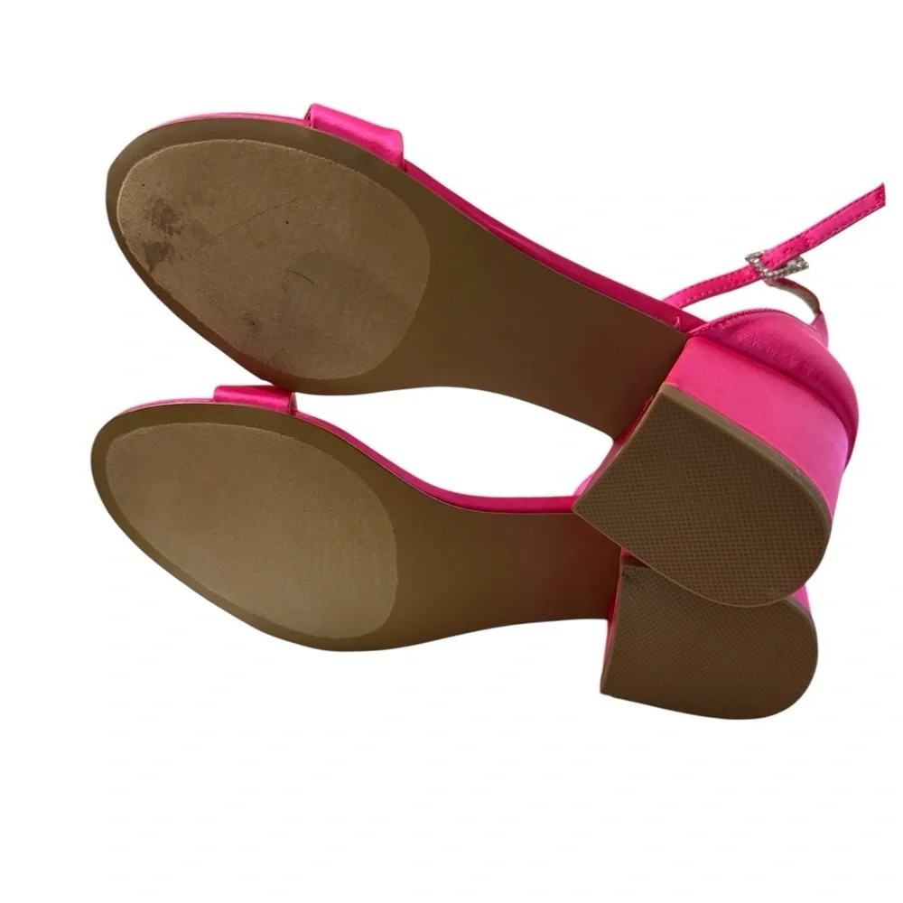 Steve Madden Irenee Hot Pink Satin Heels · Size 9 - Picture 6 of 7